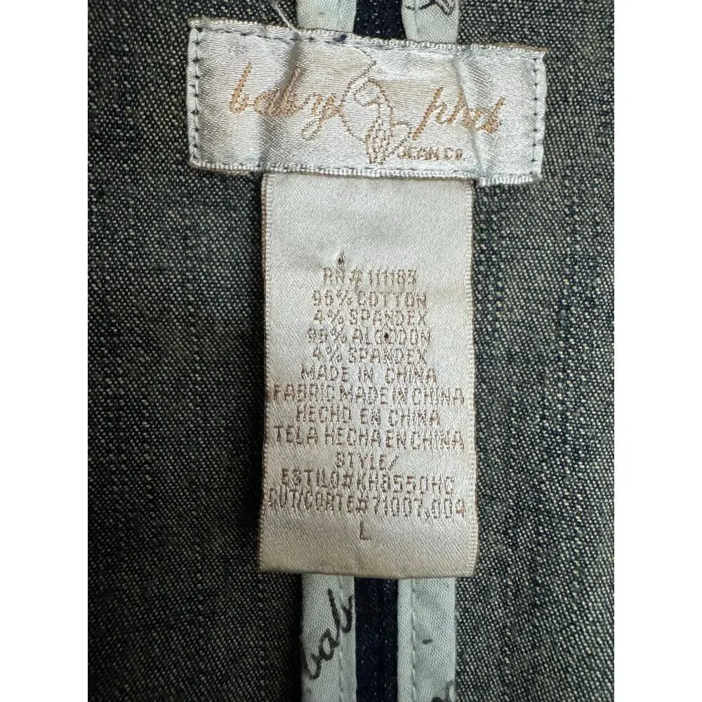 Baby Phat Y2K Denim Blazer Logo Jacket Cropped Large